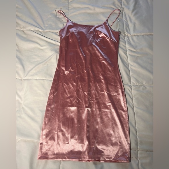 Pink Silky Mini Dress - Picture 2 of 2